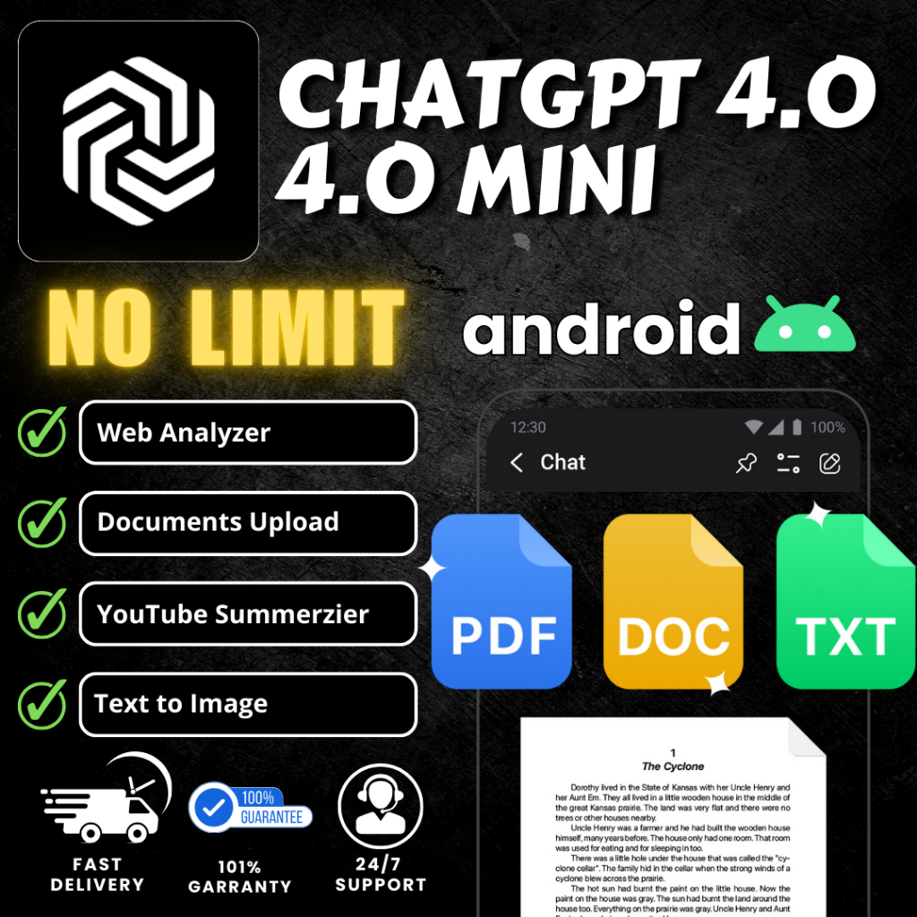 ChatGPT4o & 4o mini 2024 (Premium Unlocked) Powered by ChatGPT [ Android Only ]