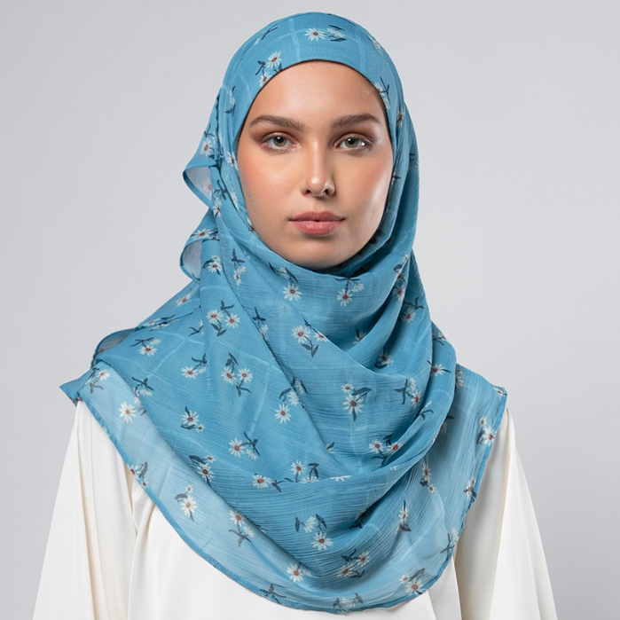 BOKITTA Basket Blooms-Printed Plus Crinkled Chiffon (Vintage Fields Collection)