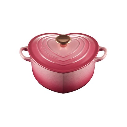 Le Creuset Heart Shape Copper Knob Cast Iron - Colour: Berry (Ready Stock ~ Original from UK )