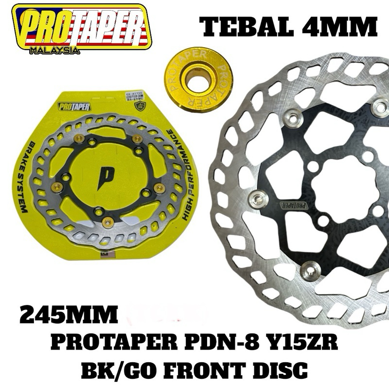Y15ZR/16ZR PROTAPER PDN-8 BK/GO 245MM FRONT DISC (5 HOLE)