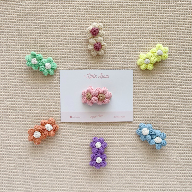 ALITTLEBOW Hair Clip // Crochet Flowers