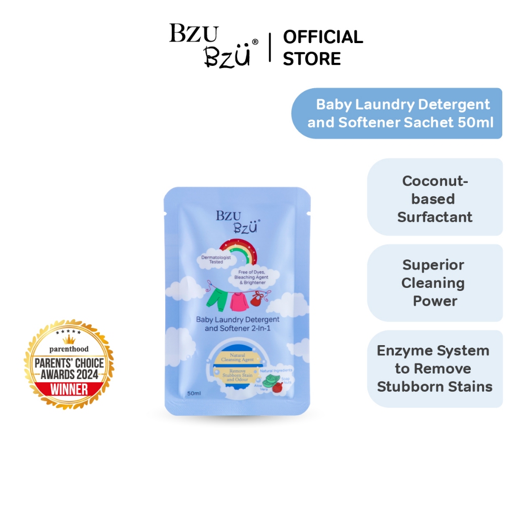 BZU BZU Baby Laundry Detergent and Softener Sachet (50ml)