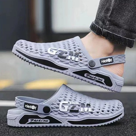 READY STOCK?WEBEE G006 MEN Hole Shoes New Summer Wear-Resistant Soft-Soled Anti-Slip Thick-Soled Beach Sandal