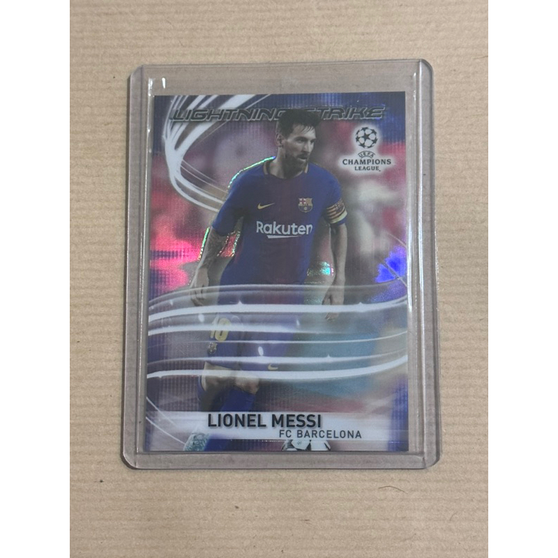 2017-18 TOPPS CHROME LIONEL MESSI LIGHTNING STRIKE REFRACTOR BARCELONA SP