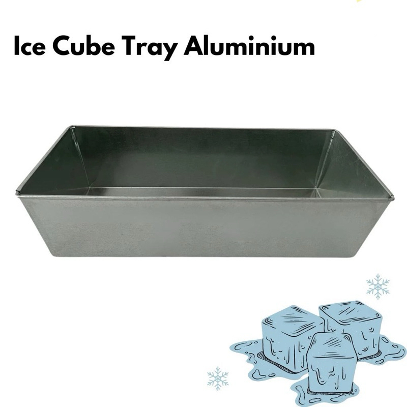 Aluminium Ice Cube Tray Ice Maker Tray Rack Pembeku Ais Takung Beku Ais Bekas Simpan Ais