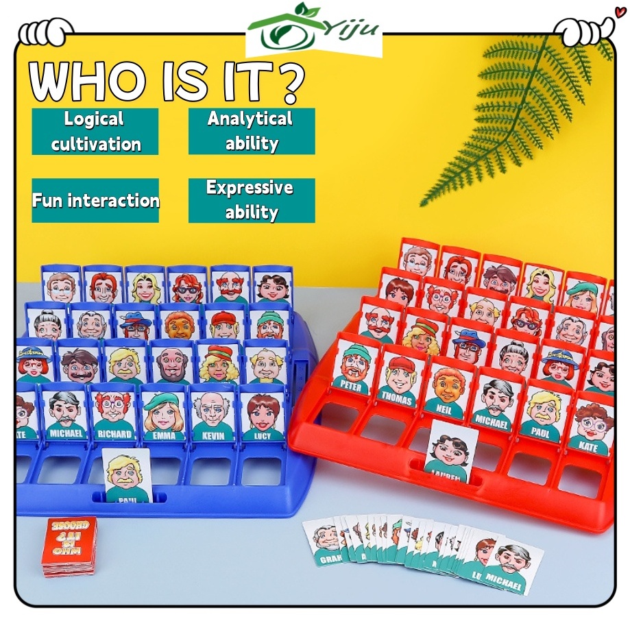 【WHO IS IT??】Board Game for Kids and Children Guess Who Is It Classic BoardGame Funny Family Guessing Games