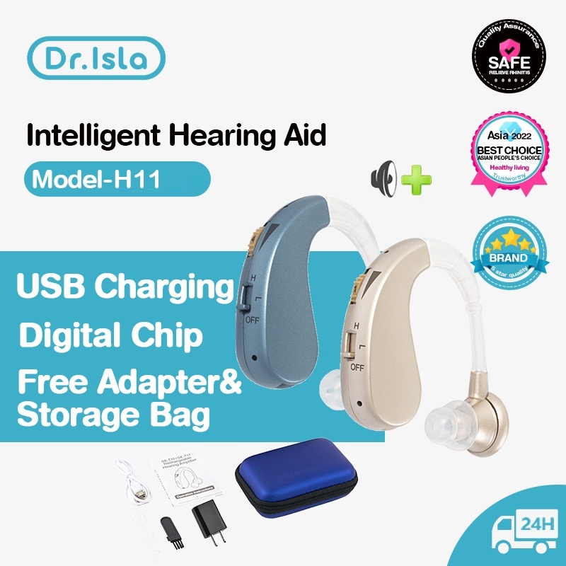 Dr.Isla Rechargeable Hearing Aid Digital Hearing Aid Adjustable Tone Sound Amplifier Portable Deaf Elderly Hearing Aid