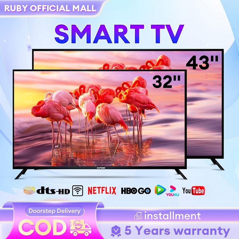 Smart TV 32 Inch 4K Android TV Murah 43 Inch Television UHD TV 1080P Android 12.0 Built-InUSB