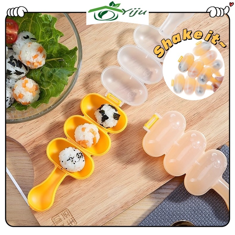 【ready stock】2Pcs/Set Baby Rice Ball Mold Kids Lunch DIY Sushi Maker Mould Kitchen Tools