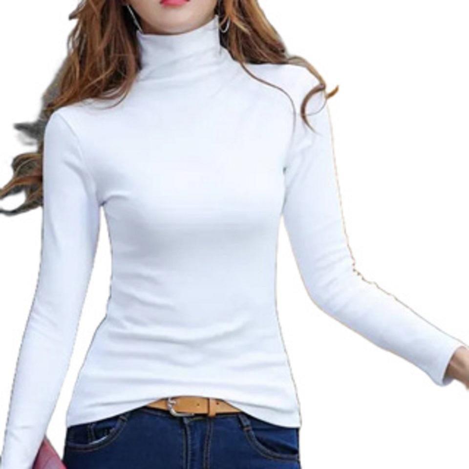 NEW!!STOCK!!!Muslimah Style Inner Women High Neck Long Sleeved Top Slim Office Shirt, high quality Turtle Neck Inner