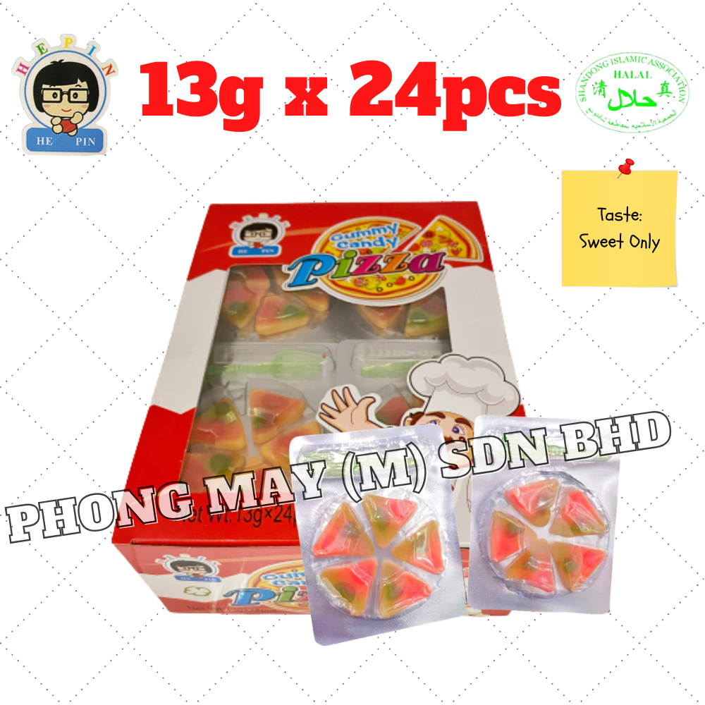 HEPIN PIZZA GUMMY CANDY [13G*24'S] (KHY)