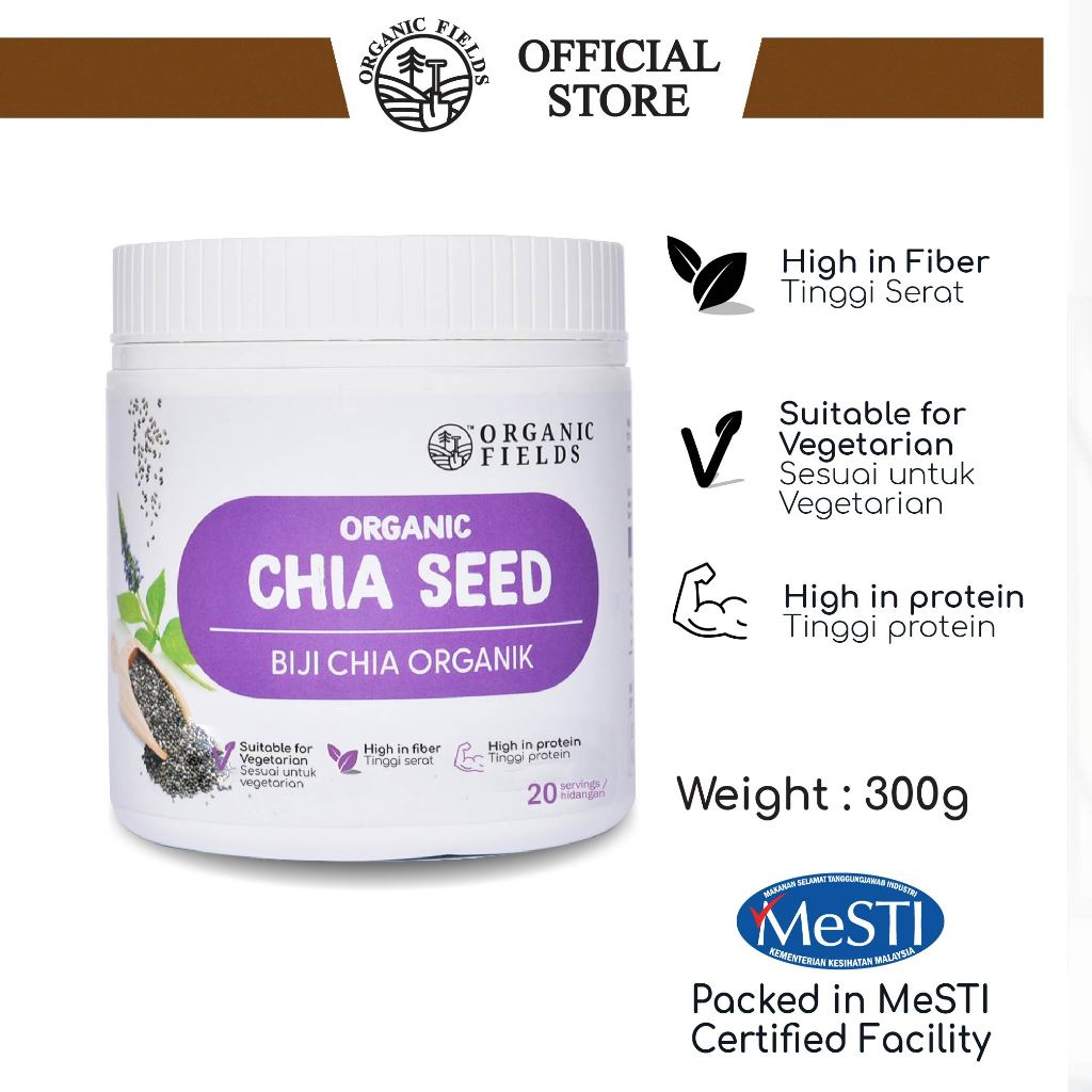 Organic Fields Organic Chia Seeds (300g)