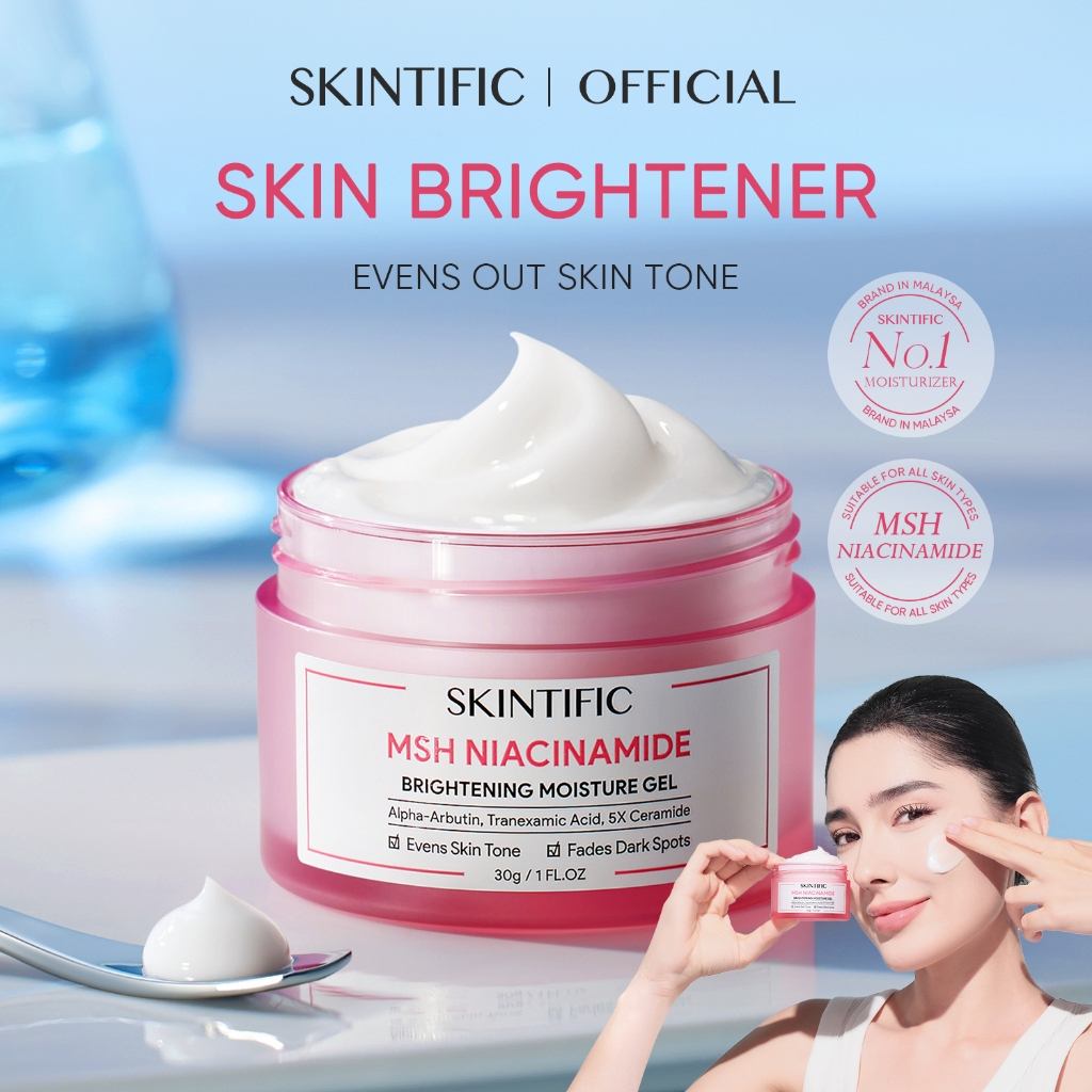 SKINTIFIC MSH Niacinamide whitening Gel moisturiser Glowing Moisturizer Fades Dark Spot Cream