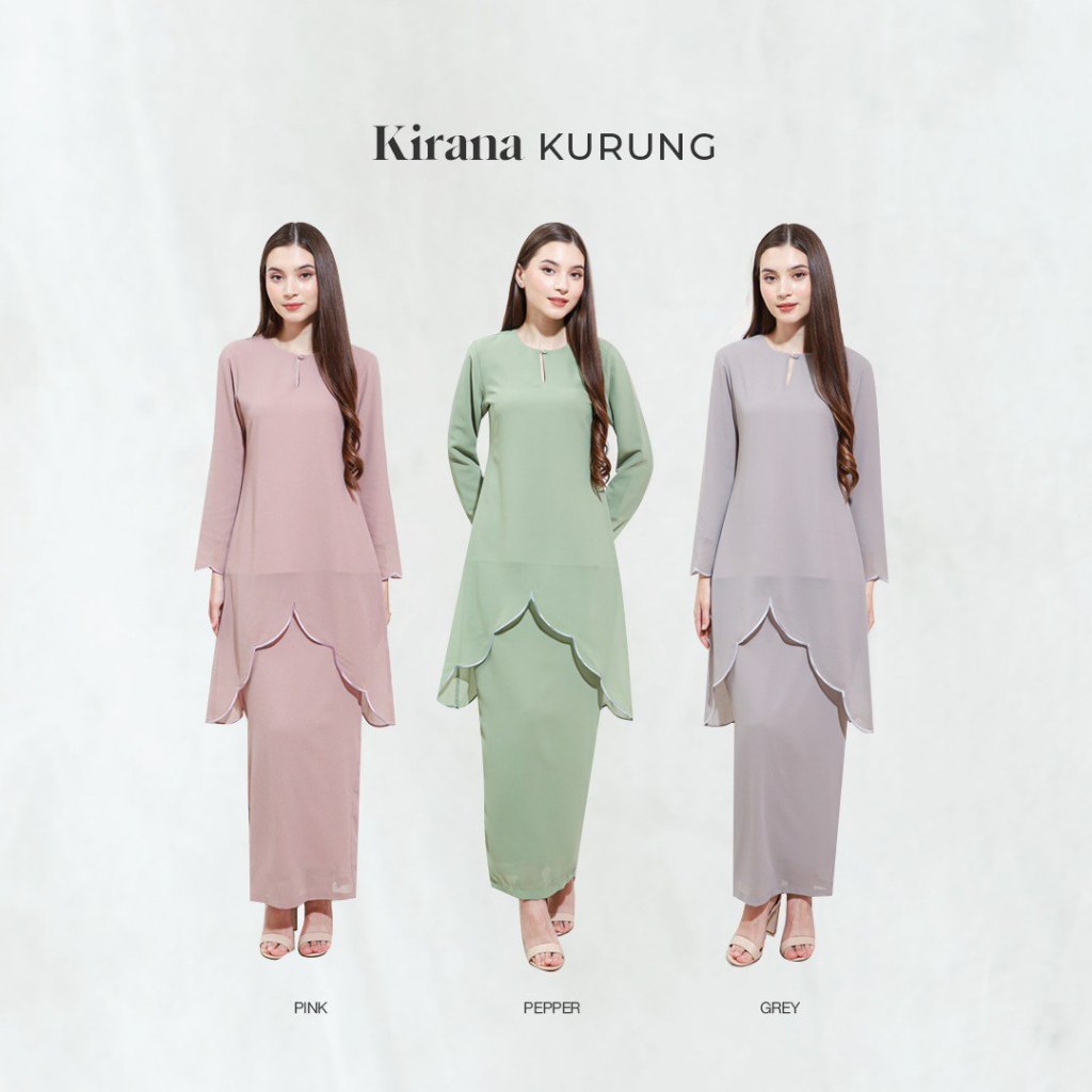 New Kurung Kirana Chiffon Scallop