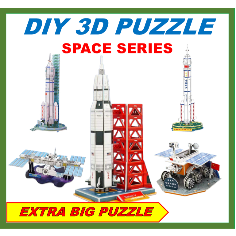 DIY 3D Space Station Series Big Puzzle Easy Assembly | Siri Stesen Angkasa Teka-teki Besar Pemasangan Mudah