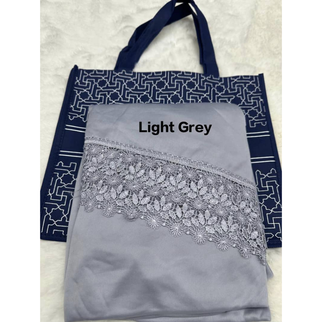 TELEKUNG VISCOSE SINGLE LACE DEWASA WITH FREE BAG (READY STOCK)