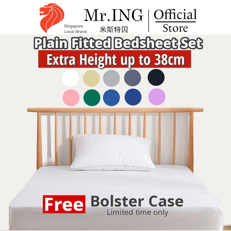 15inch Deep pocket Hotel grade Fitted Bedsheet set Cadar tinggi untuk luxury mattress