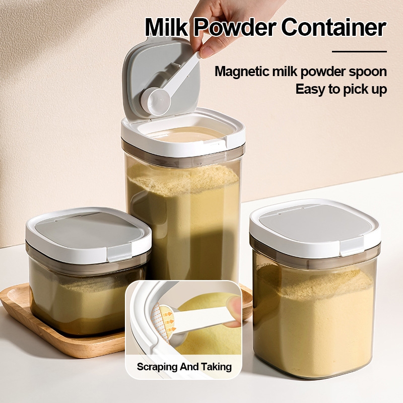 Bekas Susu Baby Kedap Udara Milk Powder Container BPA Free +Airtight + Magnetic Spoon Bayi Food Storage