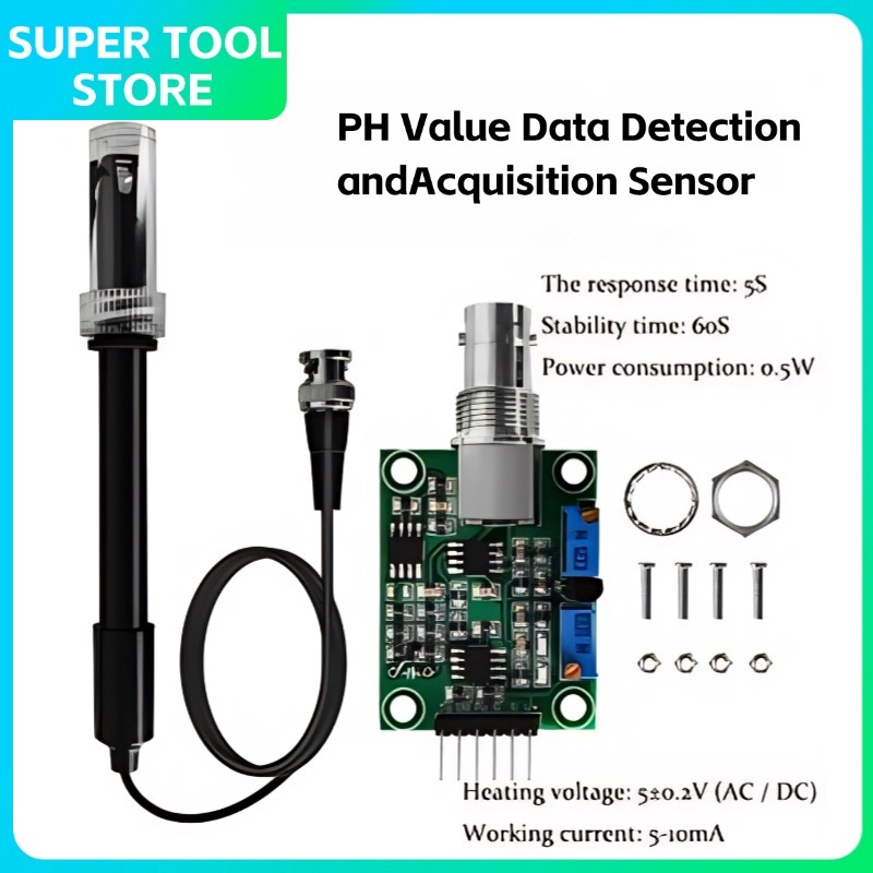 PH Value Data Detection and Acquisition Sensor Module Acidity and Alkalinity Sensor Monitoring and Control ph0-14