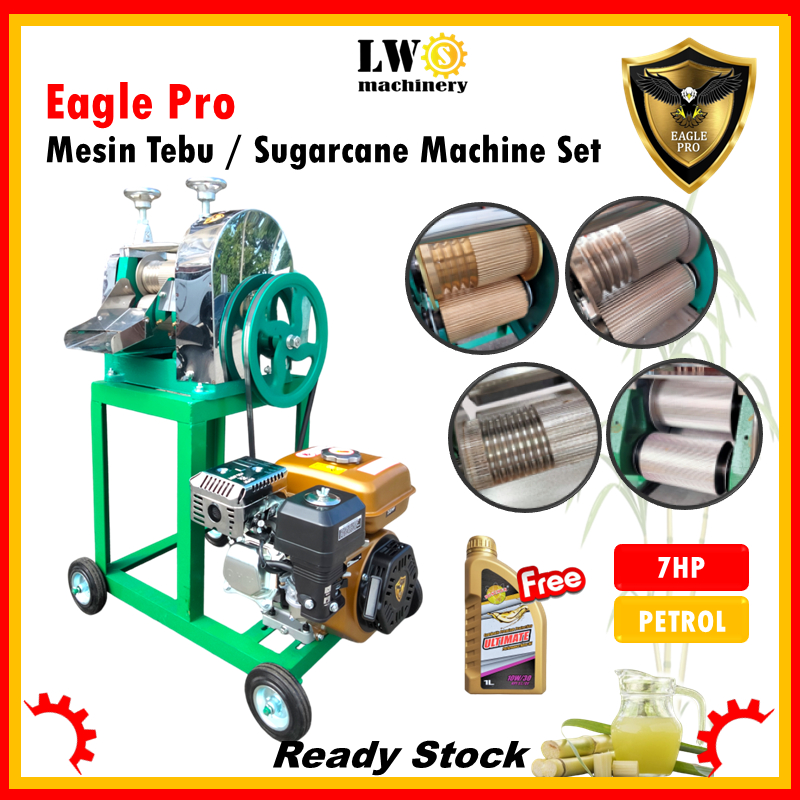 Eagle Pro Sugarcane Machine Mesin Tebu 7.0hp Petrol Engine Mesin air tebu