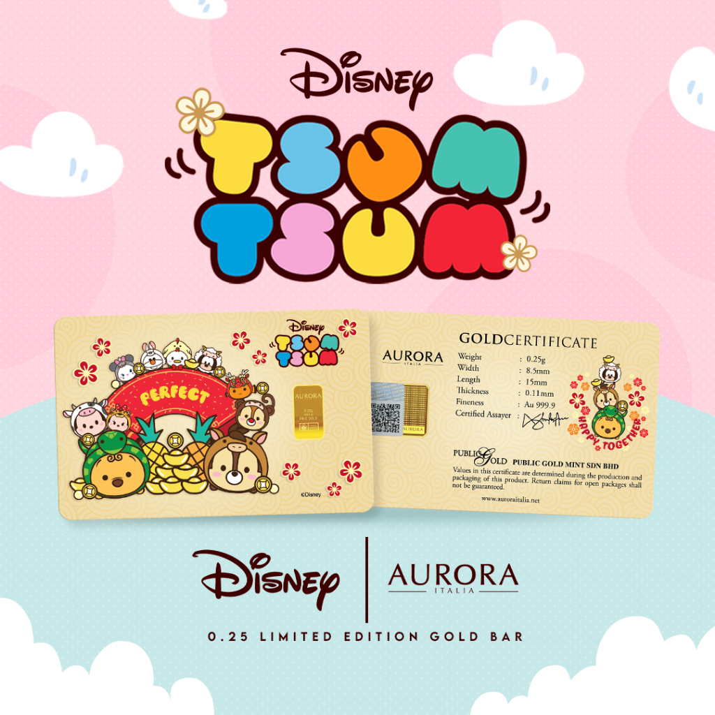 DISNEY x AURORA ITALIA (0.25g) 999.9 Tsum Tsum: Perfect Limited Edition Gold&hellip;