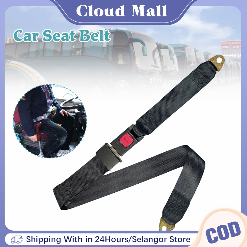 Universal Car Seat Belt Adjustable 2 Point Safety Seat Belt for Car Go Kart, Club Golf Cart Ebike