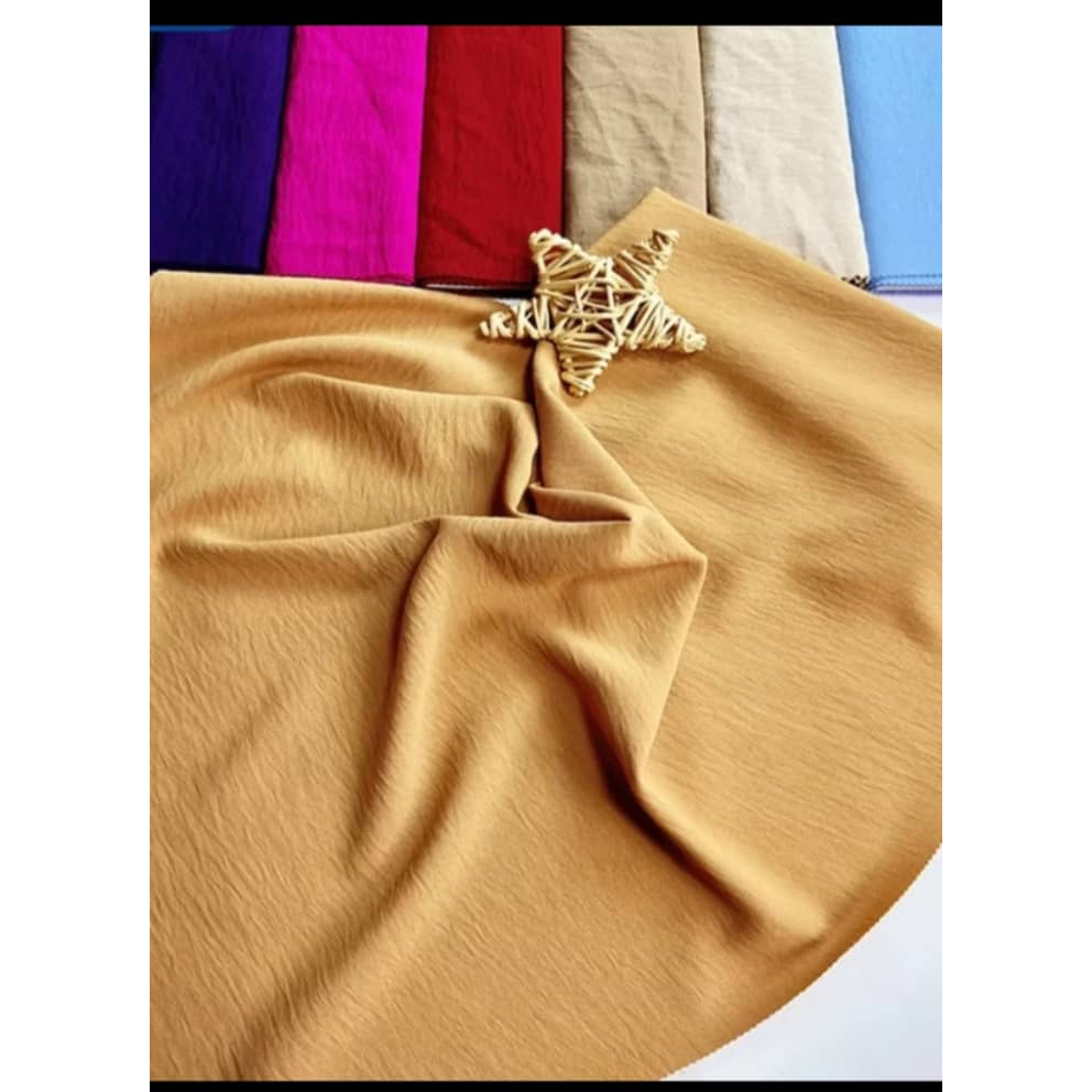 Perimum CEY Crepe Kain Pasang for juhba baju kurang and Tudung ITALY, SOFT  "0.5 Meters "Bidang 60 inches"