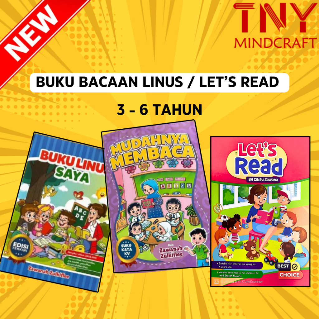 [TNY] Let's Read | Mudahnya Membaca & Menulis Buku LINUS Saya Persediaan Nak Masuk Tahun 1 | Tadika Prasekolah Pemulihan