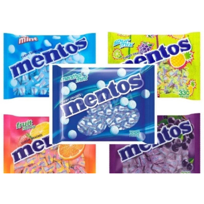 Mentos （Mint / Grape / Sour / Menthol mint/Mix Fruit） 330pcs