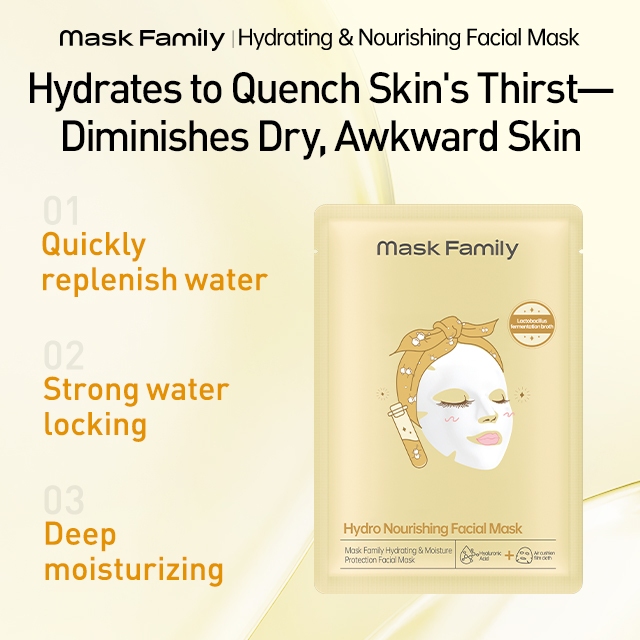 Mask Family Hydrating & Nourishing Facial Sheet Mask 26ml x 5 Pieces