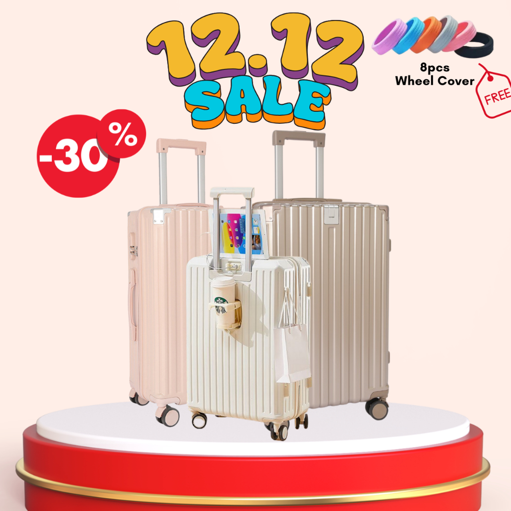 RICCIARDO B09A Cup Holder & USB Charger Luggage 20/24/28 Inch Trolley, Luggage, 行李箱 WEST