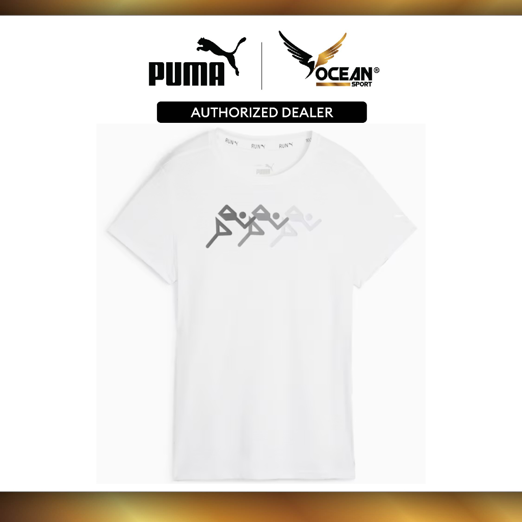 PUMA RUN FAVORITE UNISEX GRAPHIC SS TEE Q2 PUMA White Shirt 52532602