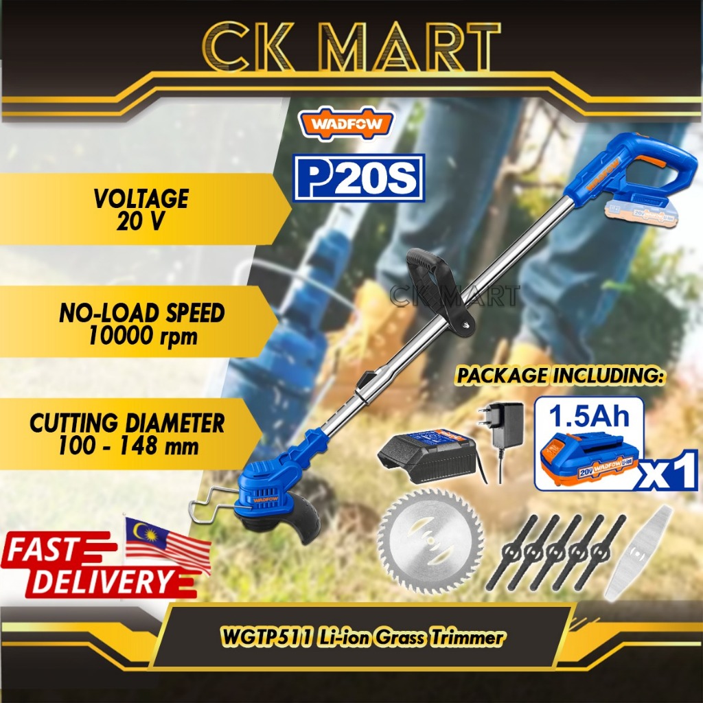 WADFOW Li-ion Grass Trimmer WGTP511Grass Cutter Mesin Potong Rumput