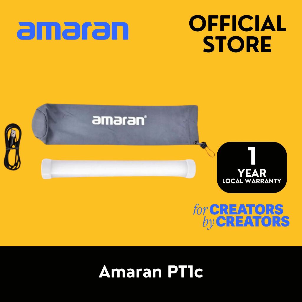 Aputure Amaran PT1c RGBWW Pixel Tube Light 4 Pixels App Control (1ft)