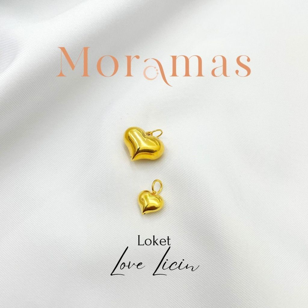 Moramas Plain LOVE Pendant 916 Gold/ Loket LOVE LICIN Emas 916/ 爱心吊坠916金