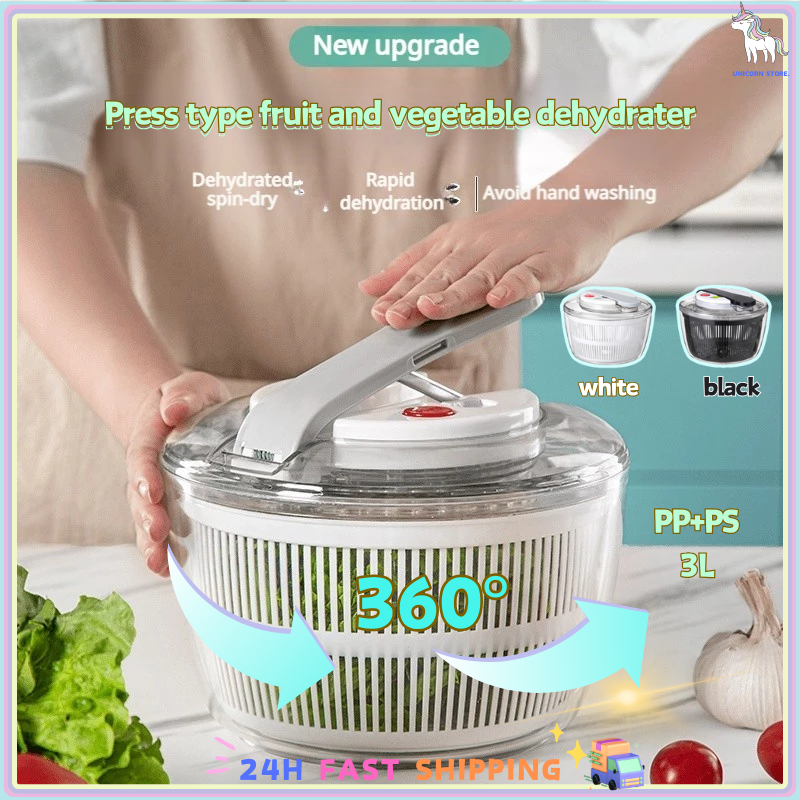 Salad Spinner Press Vegetable Dehydrator Salad Spinner Drain Basket Salad Dryer Vegetable Water Colander fruit basket