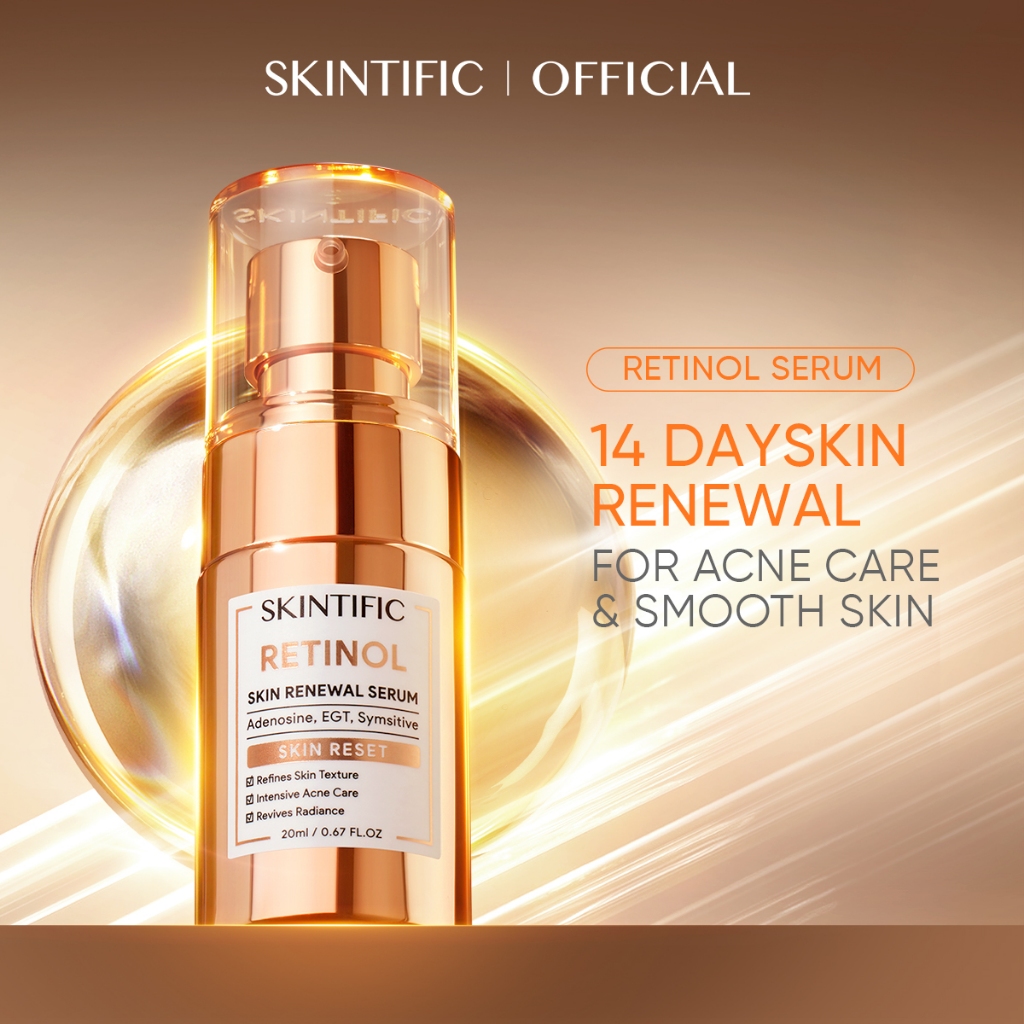 SKINTIFIC Retinol Skin Renewal Serum Face Brightening Firming Anti-Aging Serum Skincare Retinol Serum