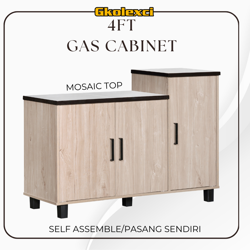 GKOLEXCI (DIY) MUJI Gas Cabinet Stove Cabinet Kitchen Cabinet Murah Almari Dapur Kabinet Dapur Masak