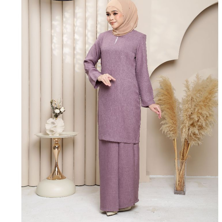 Baju Kurung Moden Mawar Plain Muslimah