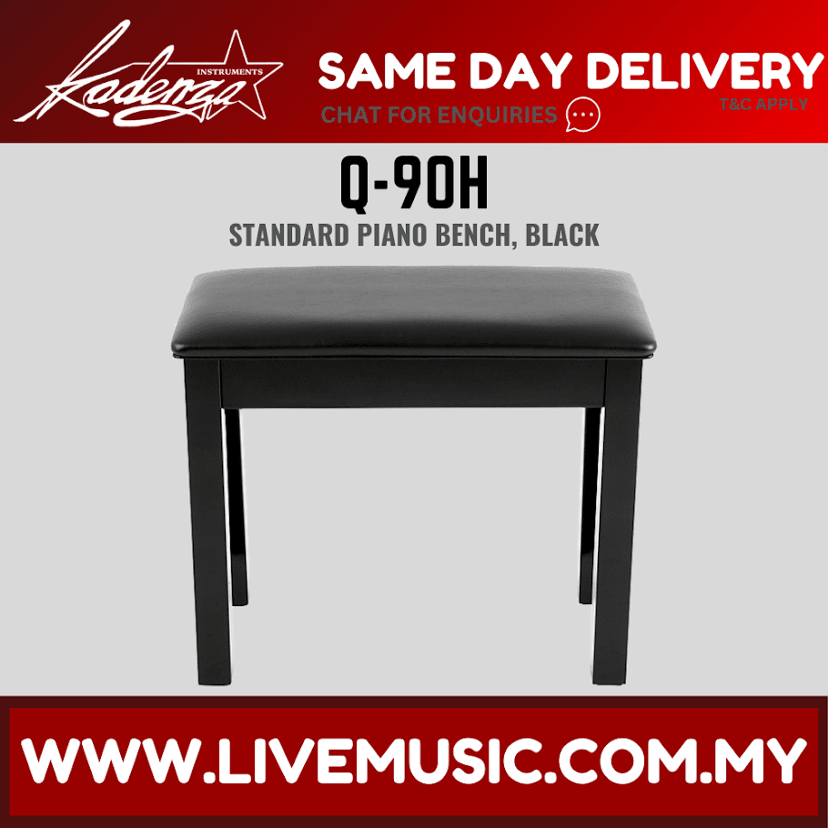 Kadenza Q-90H High Quality Modern Piano bench, Keyboard Bench, x bench, Stool Chair - Black ( Q90H )