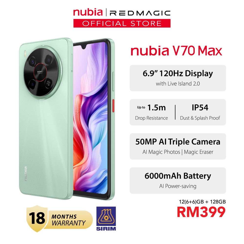 nubia V70 Max Price in Malaysia & Specs RM398 TechNave