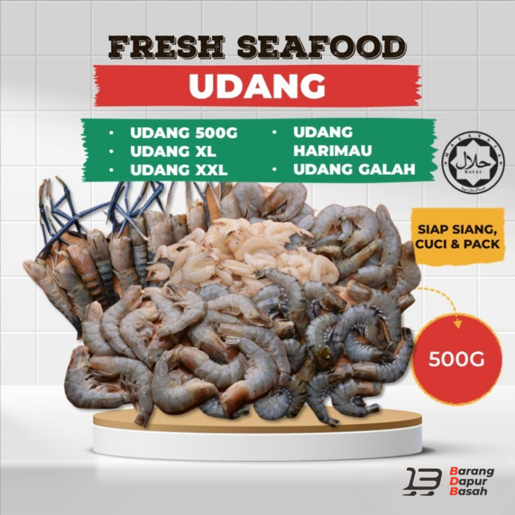 UDANG 500G - UDANG / UDANG XL / UDANG XXL / UDANG HARIMAU / UDANG GALAH | PRAWN