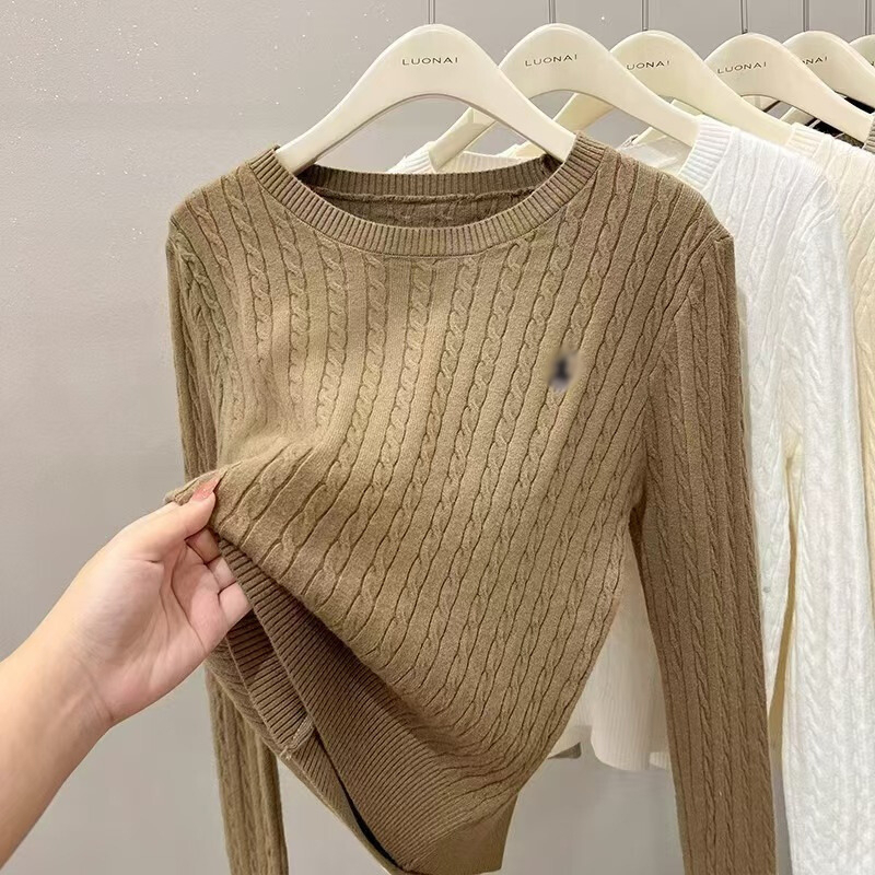 MOF Exclusive Korean Style Women Sweater Long Sleeve Round Neck Knitted Top Knitwear 长袖针织上衣毛衣 MFLT003