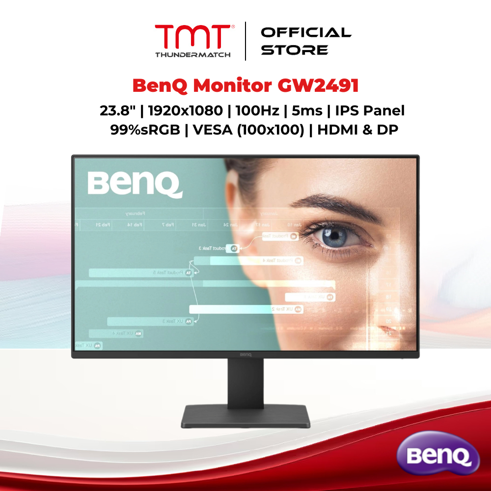 BenQ Monitor GW2491/GW2791 | 23.8"/27" | 1920x1080 | 100Hz | 5ms | IPS Panel | 99%sRGB | VESA (100x1