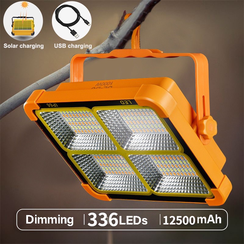 288LED 20000W Portable LED Work Light USB Rechargeable Solar Work Lights COB Floodlight Magnetic Lantern Emergency Light