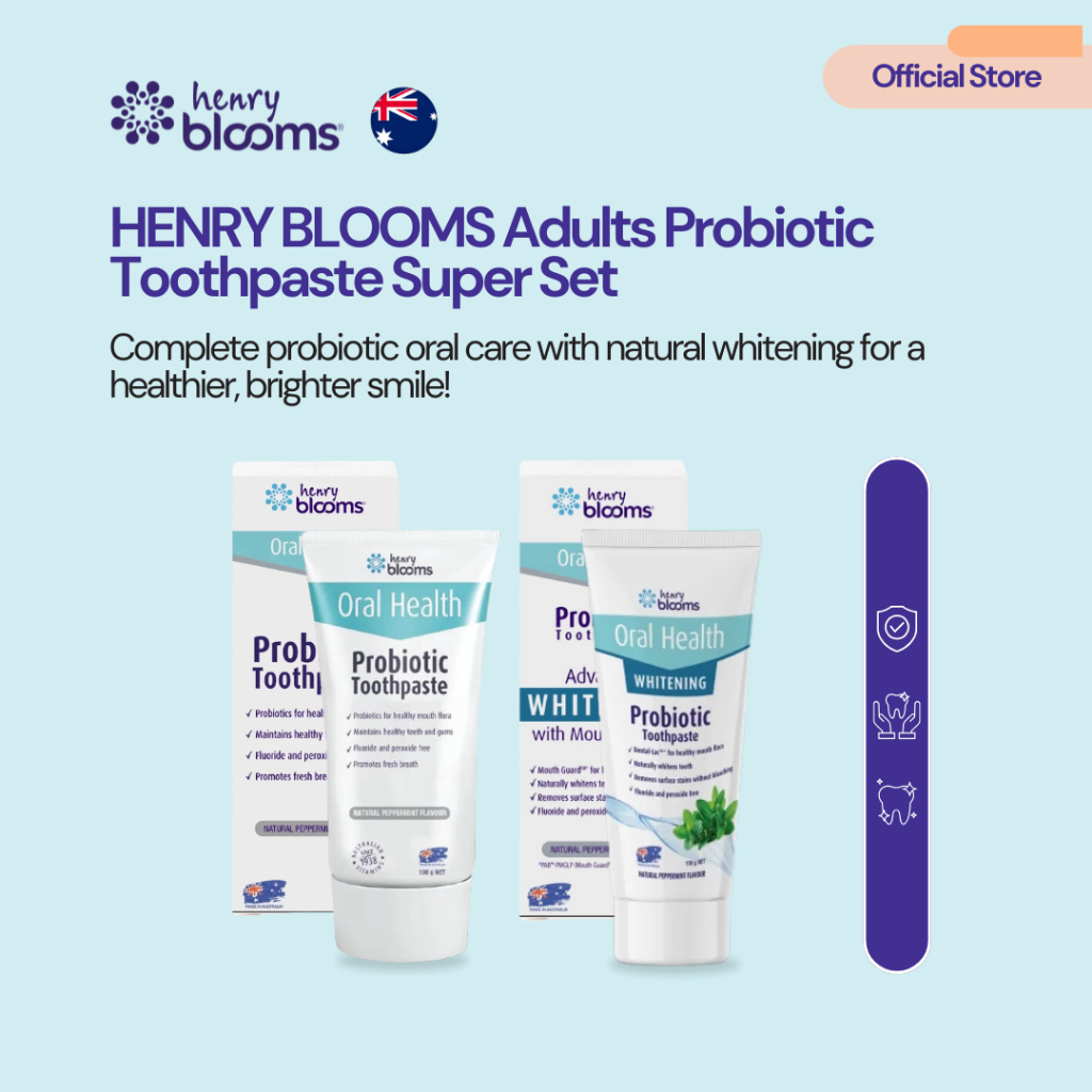 Henry Blooms Adults Probiotic Toothpaste Super Set (200g)