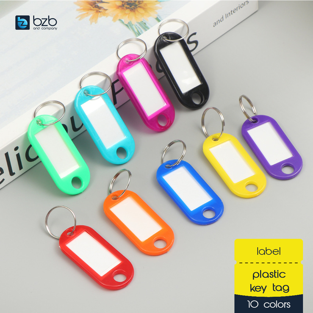 Plastic Key Tag Office School Room Number Label Keychain Ring Phone Number Keys Tags 钥匙标签 Teg Utama