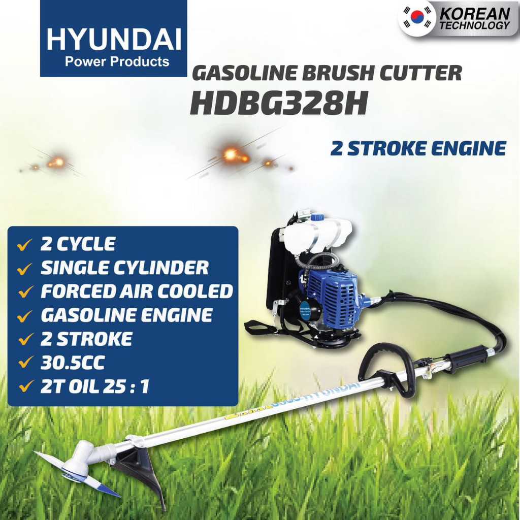 Hyundai HDBG328H Gasoline Brush Cutter Backpack Brush Cutter Garden Tools Mesin Potong Rumput