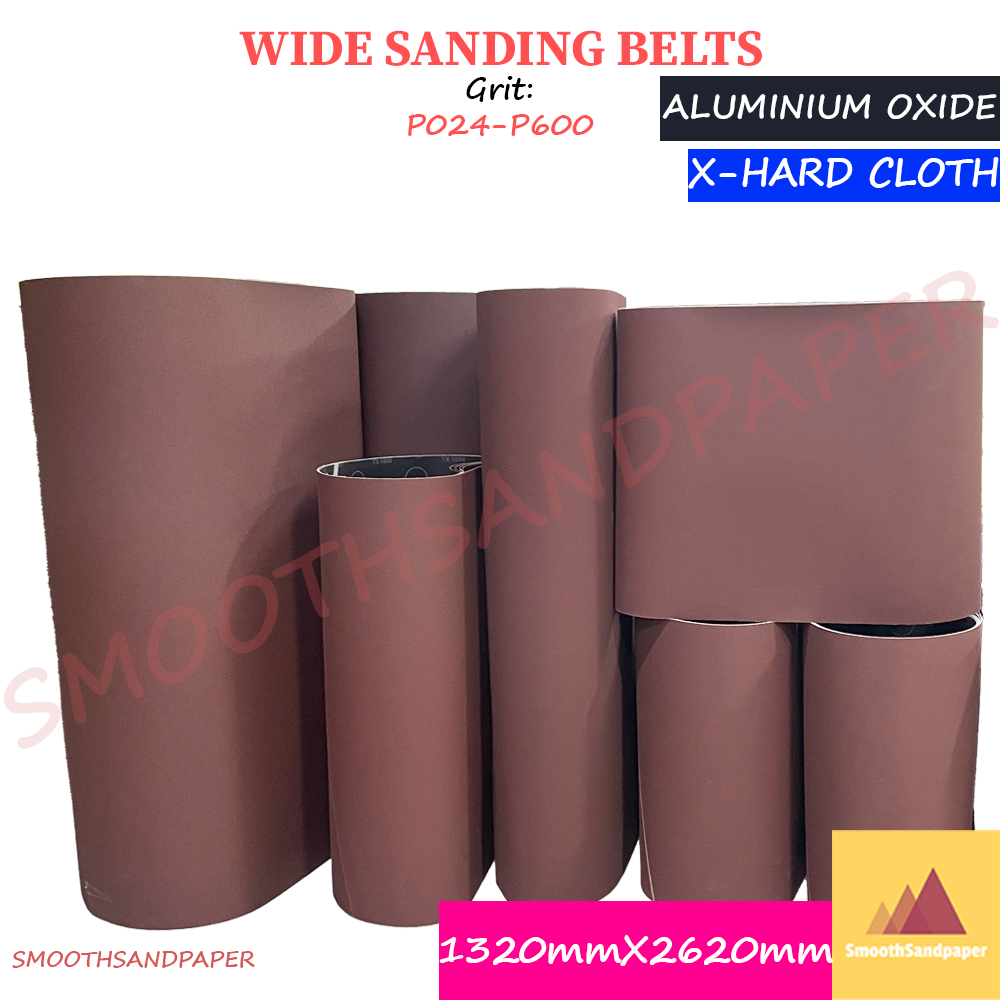 1320X2620mm Aluminium Oxide Wide Cloth Sanding Belts [2pcs] 木工铁工砂带机用氧化铝布基宽砂带 【2条装】