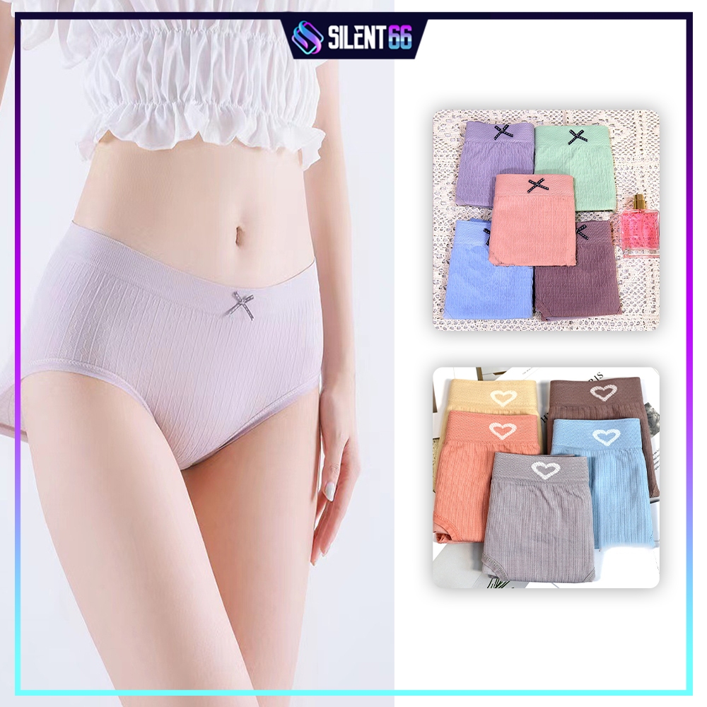 READY STOCK 5 PCS Women Panties Underwear Paper Box Panties Set Spandex Cotton Ladies Panties Seluar Dalam Wanita - MIHO